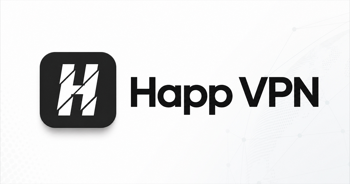 Экран VPS-клиента HAPP с подключением к серверу